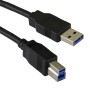 USB 3.0 A Male to B Male Superspeed Data Cable Black
