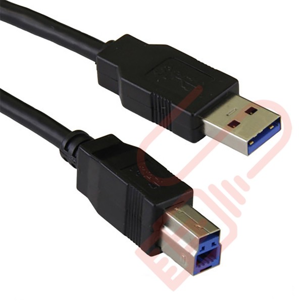 USB 3.0 A Male to B Male Superspeed Data Cable Black