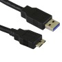 2 Metre USB 3.0 A Male to Micro B Male Superspeed Data Cable Black