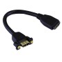 HDMI Female Panel Mount to HDMI Female Stubb Adapter