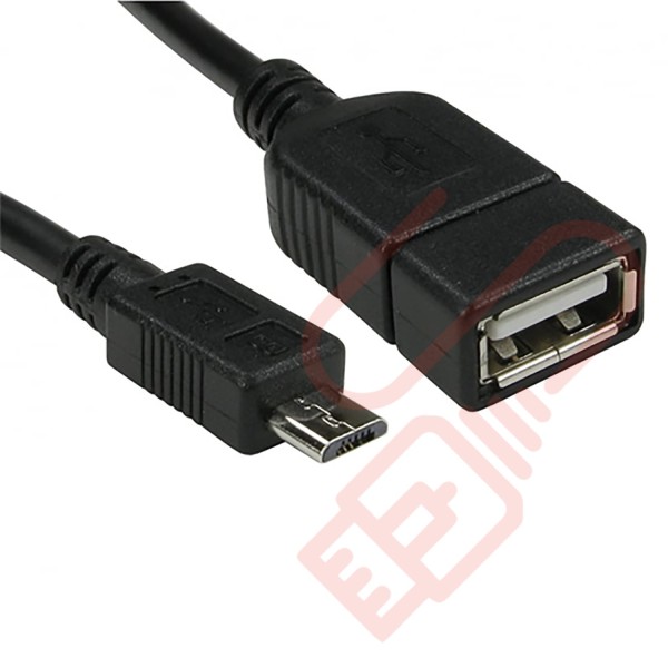 14cm USB 2.0 A Female to Micro B Male OTG Adapter Cable - Networking Cables