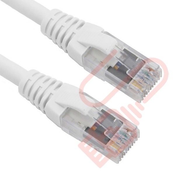 Cat5e Patch Cables Rollover RJ45 UTP PVC Snagless Booted White
