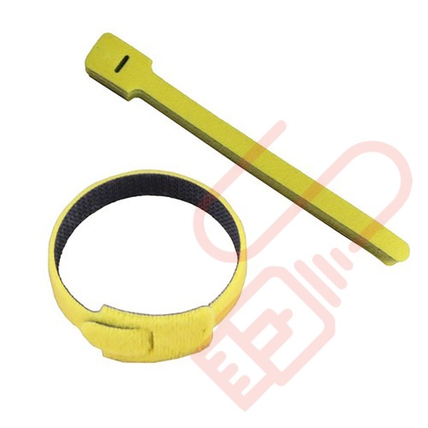 Yellow Hook & Loop Velcro Cable Ties 20 Pack