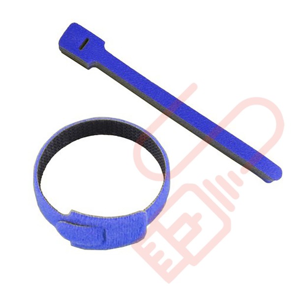 Blue Hook & Loop Velcro Cable Ties 20 Pack
