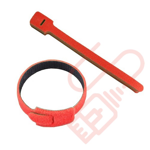 Red Hook & Loop Velcro Cable Ties 20 Pack