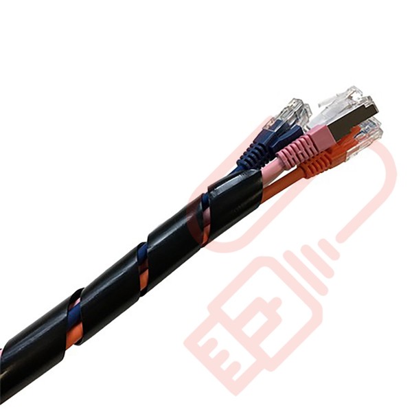 25mm Spiral Wrap 25m Black