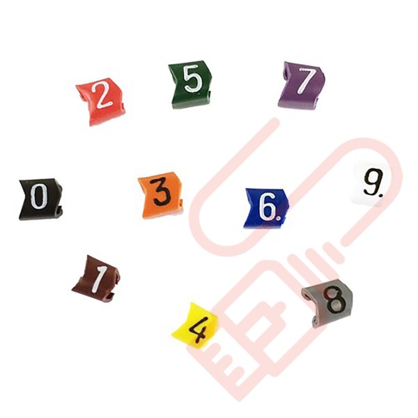 Clip-On  2.4mm - 3.0mm 'Chevron Cut' Cable Marker, 200 Pack Size
