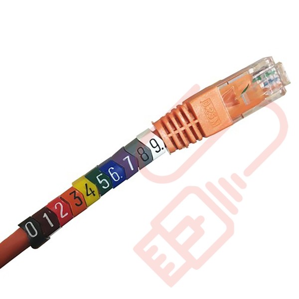 Clip-On 5.0mm - 6.2mm Chevron Cut Cable Marker - Networking Cables