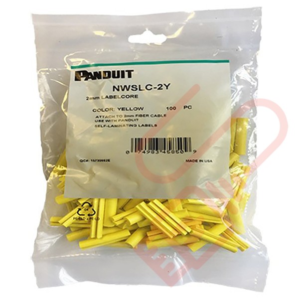 Yellow Panduit Identification Sleeve For 2mm Simplex Fibre Cables 100 Pack