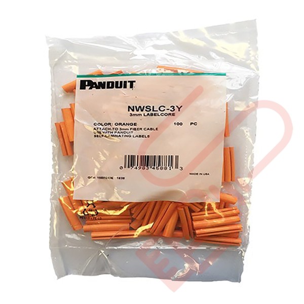 Orange Panduit Identification Sleeve For 2mm Simplex Fibre Cables 100 Pack