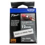 TZEFX-231 Brother 12mm Wide Tape Black On White Flexible ID Laminated