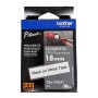 TZEFX-241 Brother 18mm Wide Tape Black On White Flexible ID Laminated