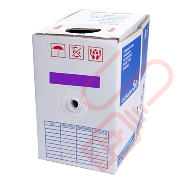 Solid Cat5e UTP Premium LSZH 305 Metre Bulk Cable Purple