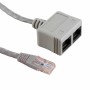 RJ45 Economiser UTP M - 2 x Female Data/Data Grey Boot
