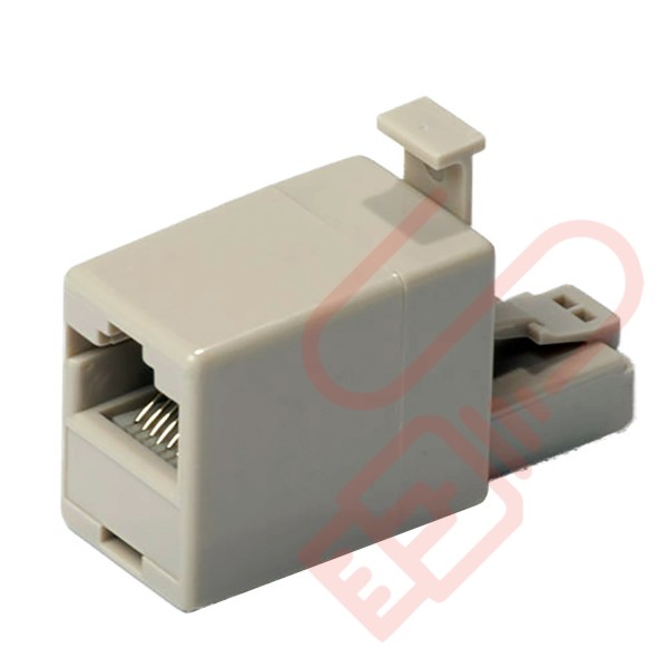 RJ45 Male to Female Crossover Adapter - Beige