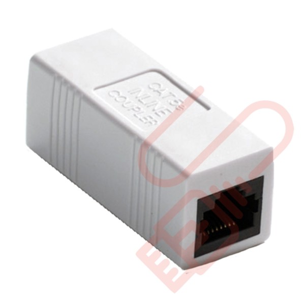 RJ45 Cat5e Straight Coupler - White