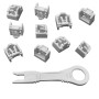 RJ45 Lockdown Jack Blockout Device 10 Pack in White with Key - RJ45JLP-10X