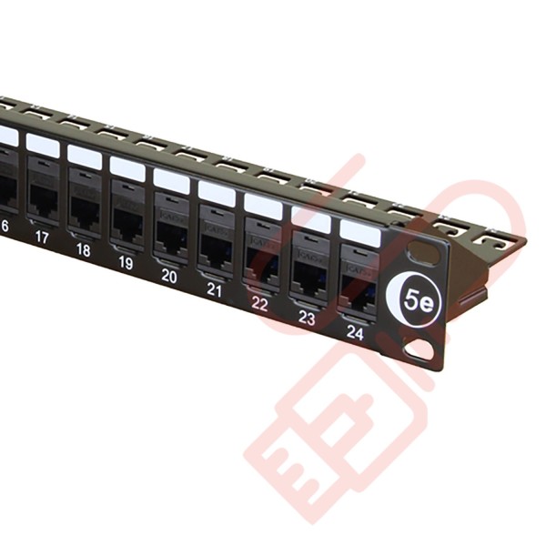 24 Port Cat5e Patch Panel 1U UTP Coupler