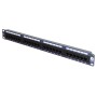 Excel 24 Port Cat5e Patch Panel 1U UTP Punch Down - Blue 100-450