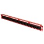 Excel 24 Port Cat5e Patch Panel 1U UTP Punch Down - Red 100-451