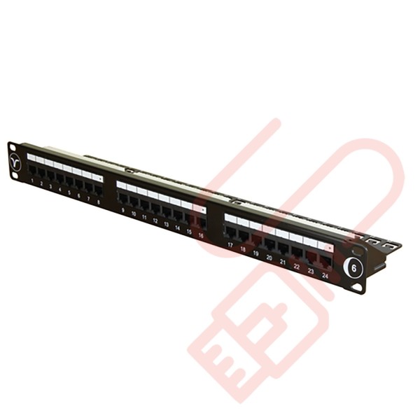 24 Port Cat6 Patch Panel 1U UTP Punch Down