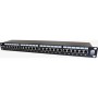Excel Cat6A Screened 24 Port 1U Patch Panel Black 100-032