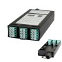 Zettonics LC OM4 Multimode 12 Duplex Unloaded Fibre Cassette Aqua