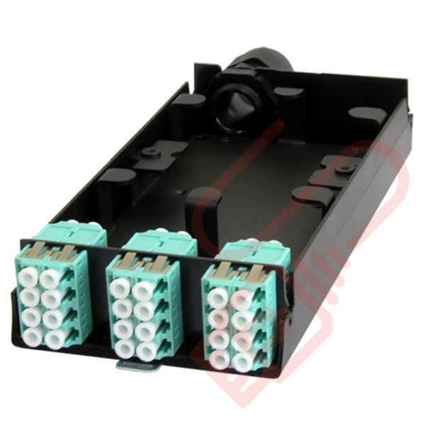 Zettonics LC OM4 Multimode 12 Fibre Unloaded Cassette Aqua