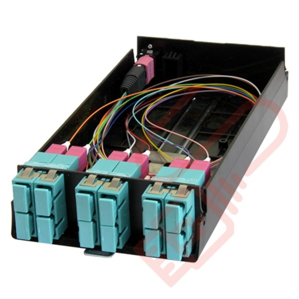 Zettonics SC OM4 12 Fibre to 1x MTP Connector Cassette  - Networking Cables