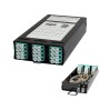 Zettonics MTP/MPO LC OM4 Multimode 12 Duplex Fibre 2x MTP Cassette Aqua (Polarity A/C)
