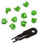 Panduit RJ45 Blockout Device - 10 Data Comm Jack Inserts and Removal Tool in Green PSL-DCJB-GR