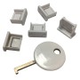 USB Lockdown - Blockout Device 5 pack (White) with Key