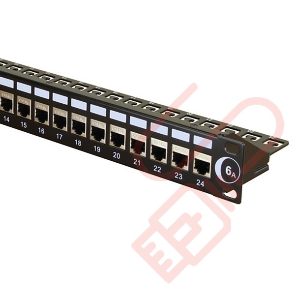 Cat6a 24 Port 1U UTP Coupler Patch Panel