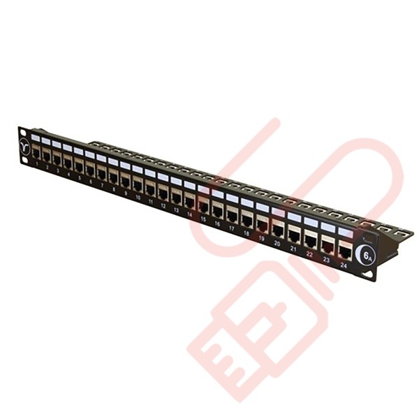 Cat6a 24 Port 1U UTP Coupler Patch Panel