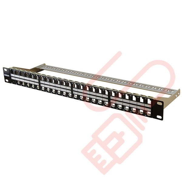 48 Port Patch Panel 1U Unloaded Keystone