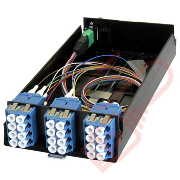Zettonics MTP/MPO LC OS2 Singlemode 12 Duplex Fibre to 1x MTP Cassette (Polarity A/C)