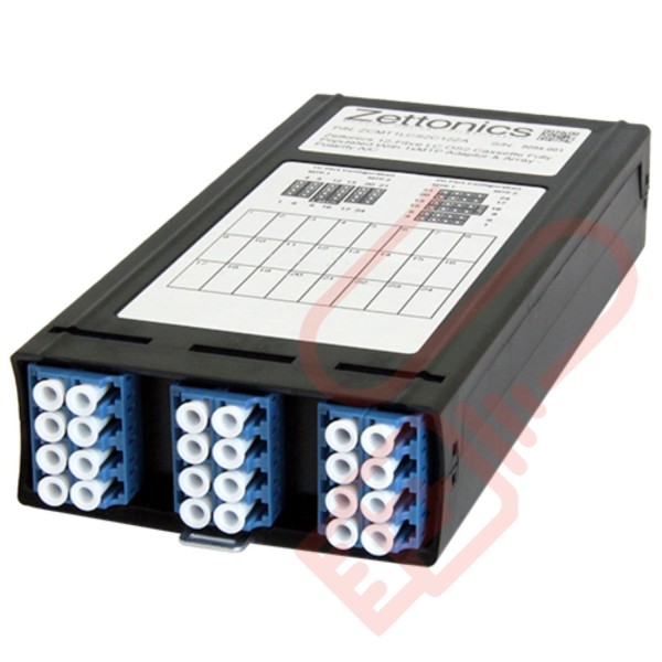 Zettonics MTP/MPO LC OS2 24 Fibre to 1x MTP Connector Cassette 