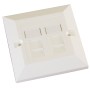 Excel Cat5e Single Faceplate with 2x RJ45 Modules White
