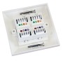 Excel Cat5e Single Faceplate with 2x RJ45 Modules White