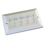 Excel Cat5e Double Faceplate with 4x RJ45 Modules White