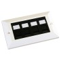 Excel Cat5e Double Faceplate with 4x RJ45 Modules Black
