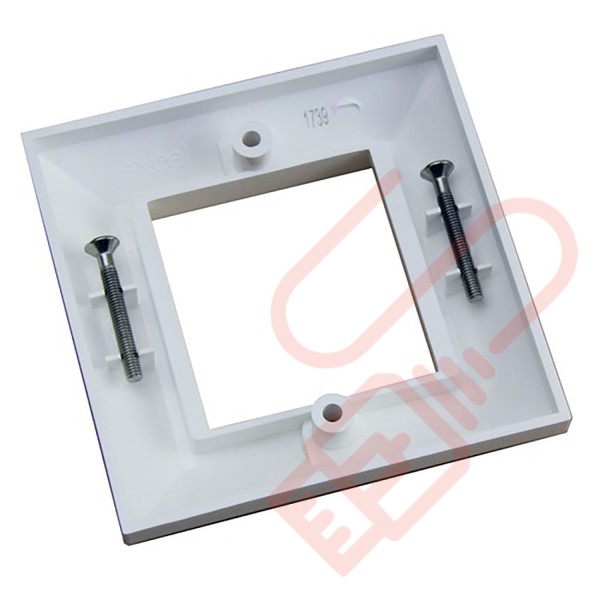 Excel White Single Gang Bevelled Plate 100-712