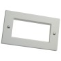 Excel Double Gang Flat Faceplate 100-718