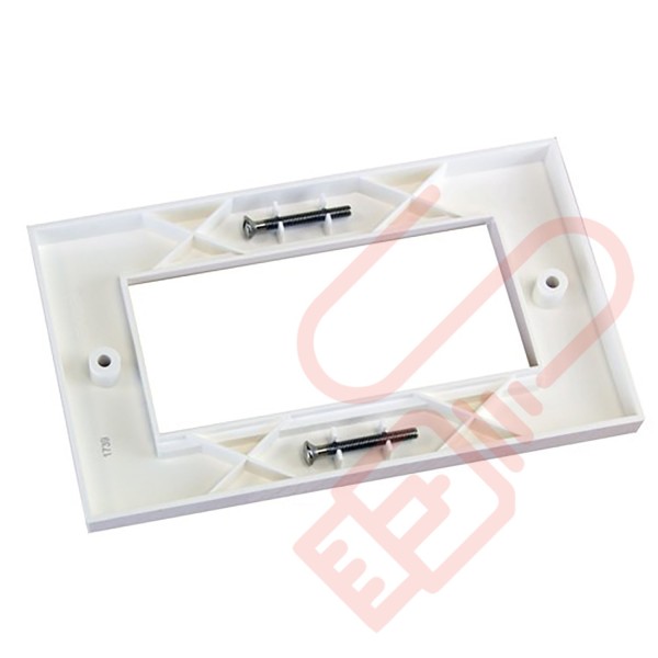 Excel Double Gang Flat Faceplate 100-718