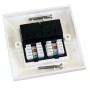 Excel Cat5e Single Faceplate with 2x RJ45 Black Modules
