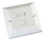 Excel Cat5e Single Faceplate with 1x RJ45 White Module
