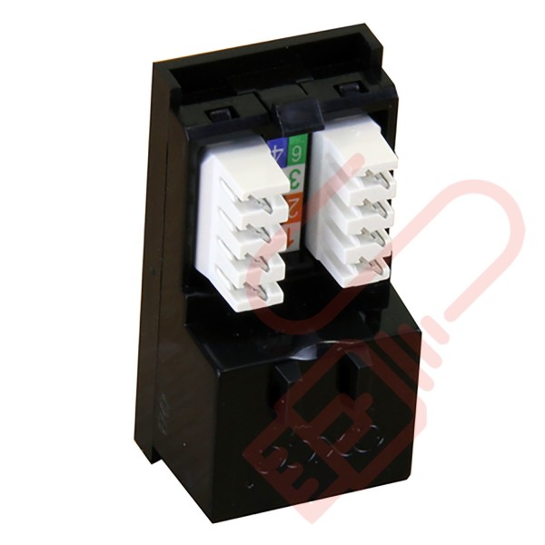 Excel Cat5e RJ45 UTP Low Profile Module Black 100-763