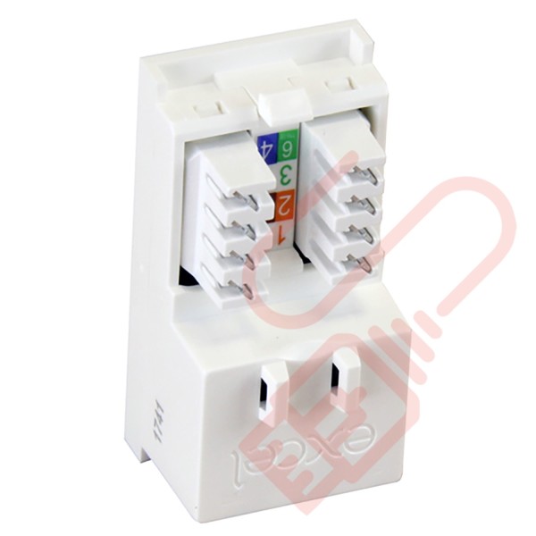 Excel Cat5e RJ45 UTP Low Profile Module White 100-760