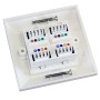 Excel Cat6 Single Faceplate with 2x RJ45 White Module