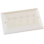Excel Cat6 Double Faceplate with 4x RJ45 Modules White